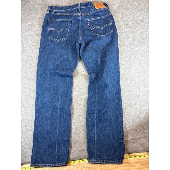 Levis 741 Straight Jeans Mens 34x31 Blue Red Tab White Oak Cone Denim Grunge USA - Picture 8 of 9